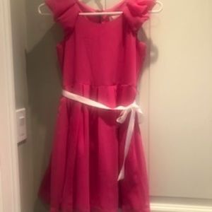 Fuschia little girl size 12 dress
